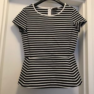 Theory peplum striped shirt (sz 2)